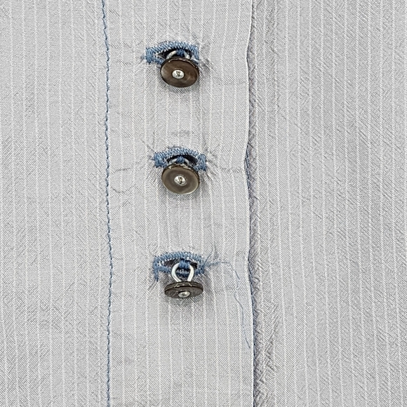 Krista Larson Women's Stripes Button Front Top - OS - Picture 4 of 5